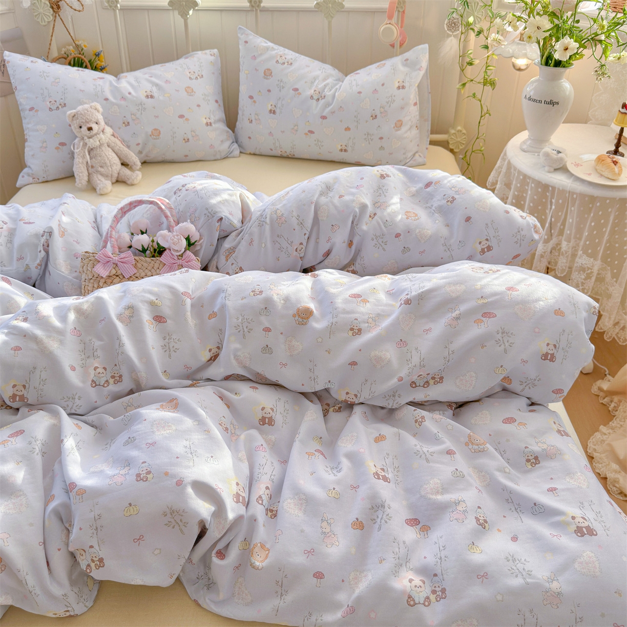 91家纺网 家纺一手货源 找家纺 （总）名兮家居 2026春夏新款全棉纯棉A类双层纱四件套