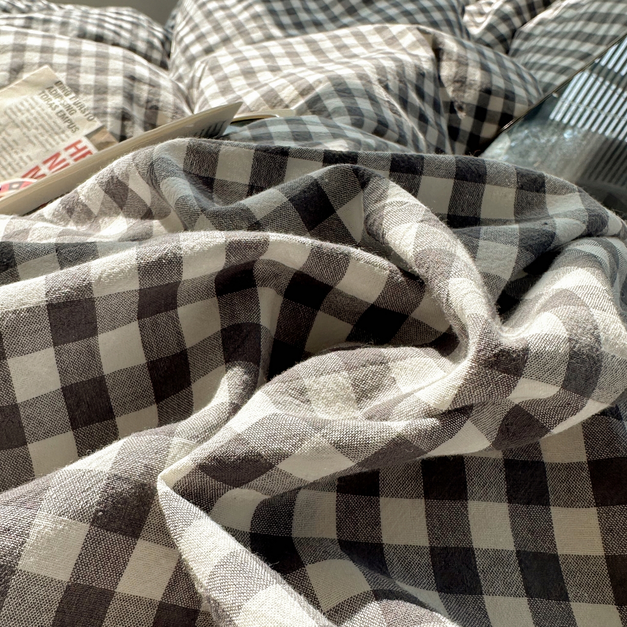 91家纺网 家纺一手货源 找家纺 （总）首尔家纺 2026新款全棉色织水洗棉四件套花边款小红书ins风-樱桃可露丽