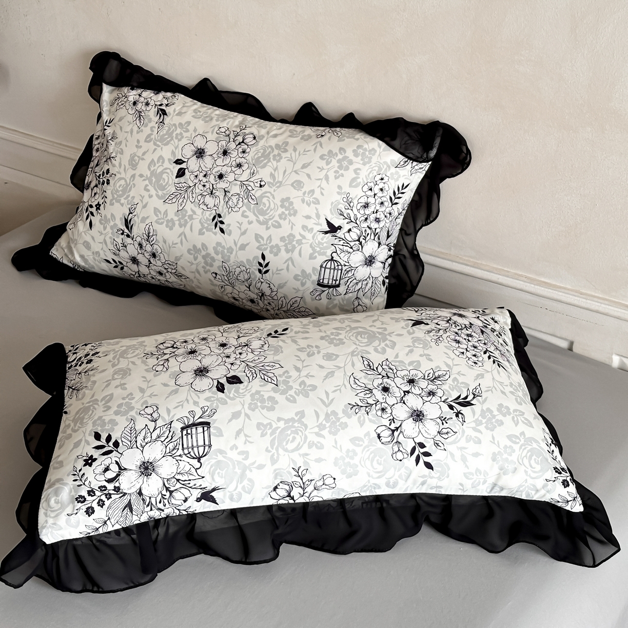 91家纺网 家纺一手货源 找家纺 ab家纺 2026新款法式复古印花水洗棉夏被四件套 奥莉