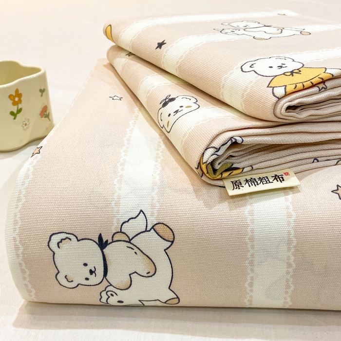 91家纺网 家纺一手货源 找家纺 （总）羽梦家纺 2026新款老粗布床单三件套