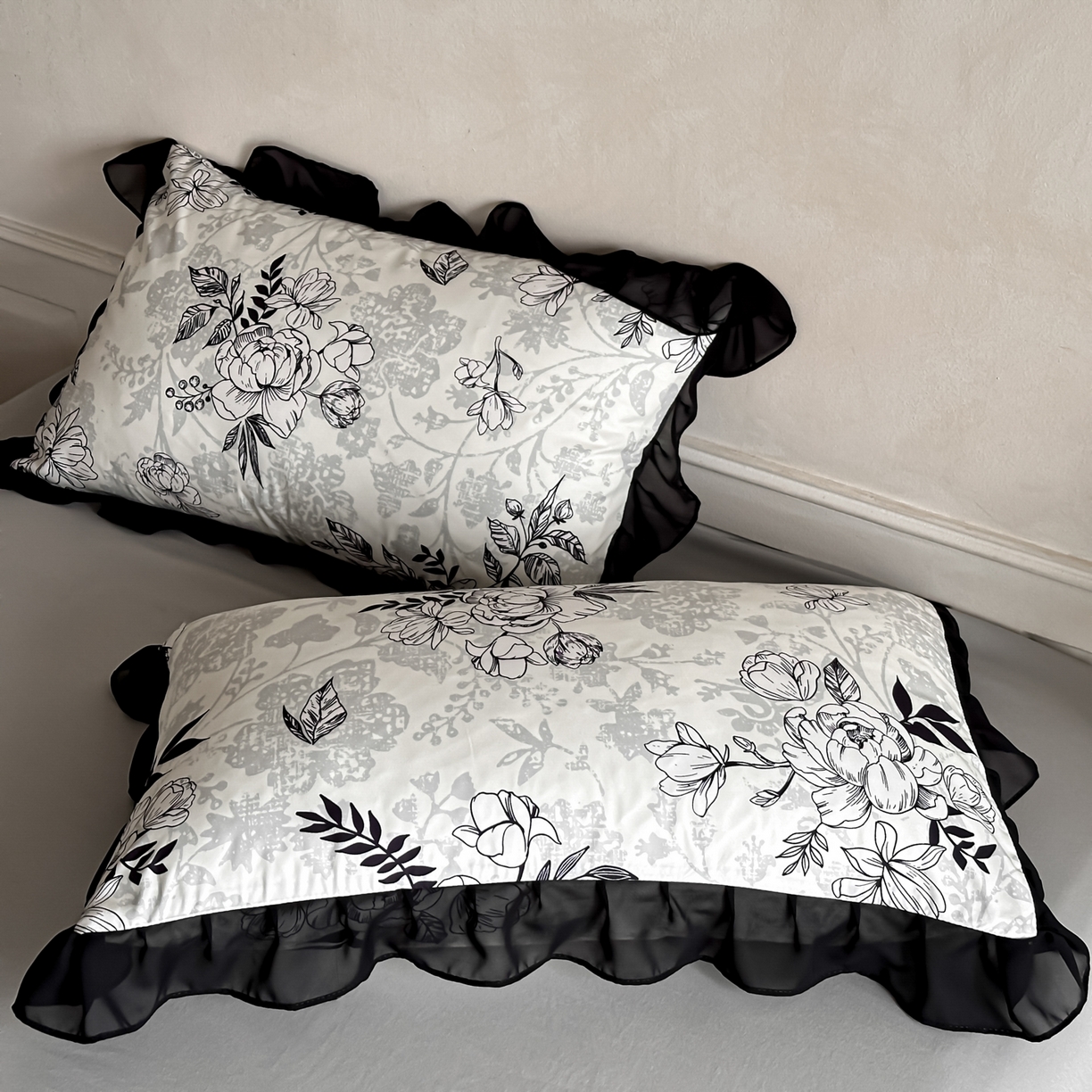 91家纺网 家纺一手货源 找家纺 ab家纺 2026新款法式复古印花水洗棉夏被四件套 茉莉庄园