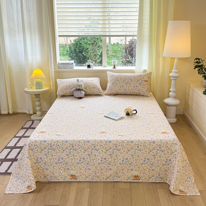 91家纺网 家纺一手货源 找家纺 （总）羽梦家纺 2026新款老粗布床单三件套