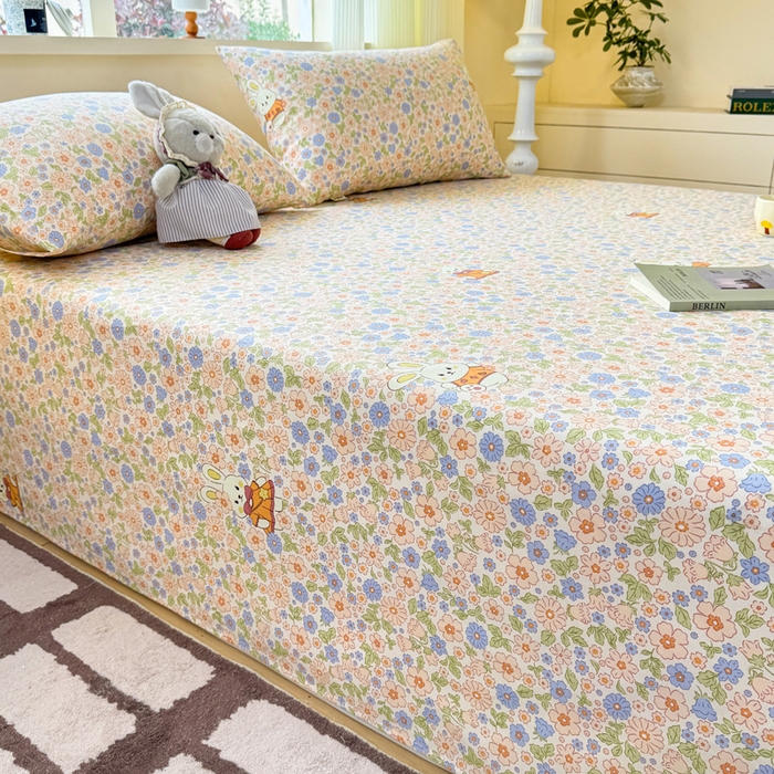 91家纺网 家纺一手货源 找家纺 （总）羽梦家纺 2026新款老粗布床单三件套