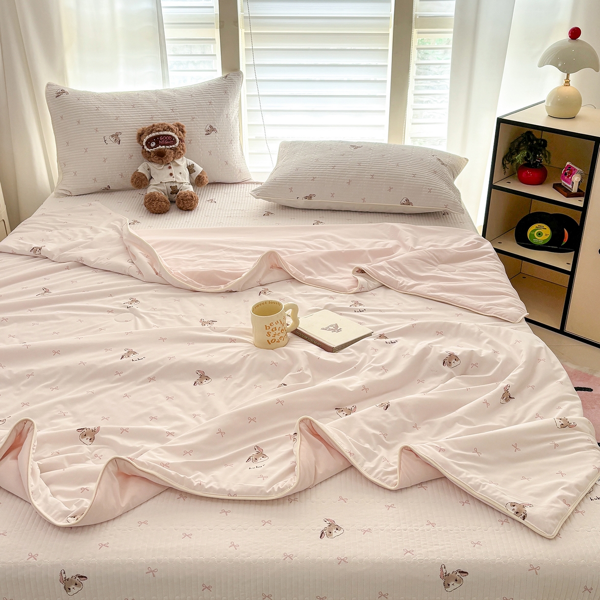 91家纺网 家纺一手货源 找家纺 （总）优悦生活馆 2026新款麻绳款锦氨凉感丝夏被