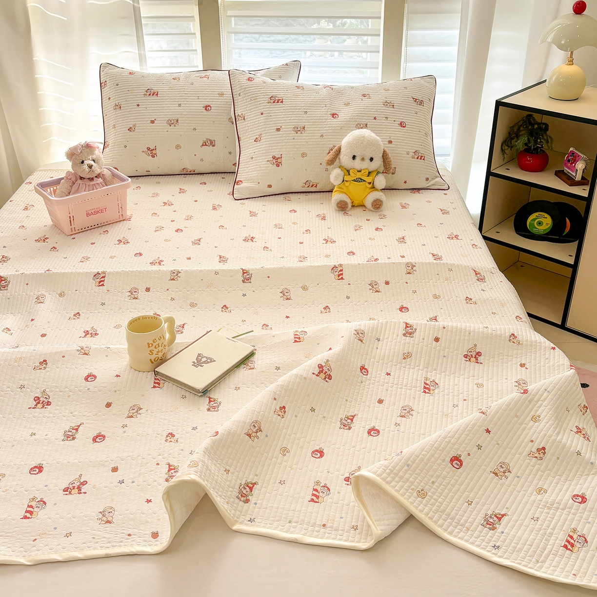 91家纺网 家纺一手货源 找家纺 优悦生活馆 2026新款麻绳款锦氨凉感丝夏被 水果小人