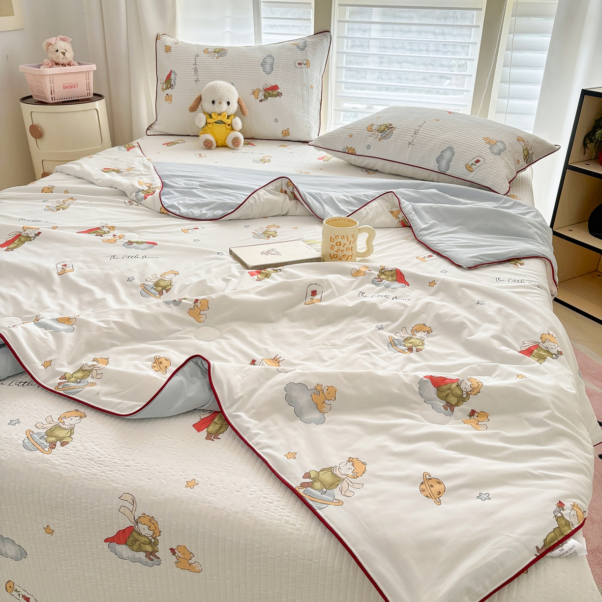 91家纺网 家纺一手货源 找家纺 优悦生活馆 2026新款麻绳款锦氨凉感丝夏被 小王子