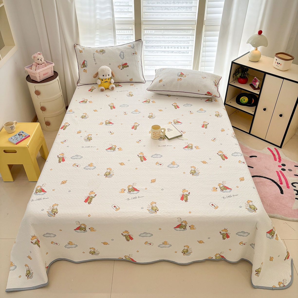 91家纺网 家纺一手货源 找家纺 优悦生活馆 2026新款麻绳款锦氨凉感丝夏被 小王子