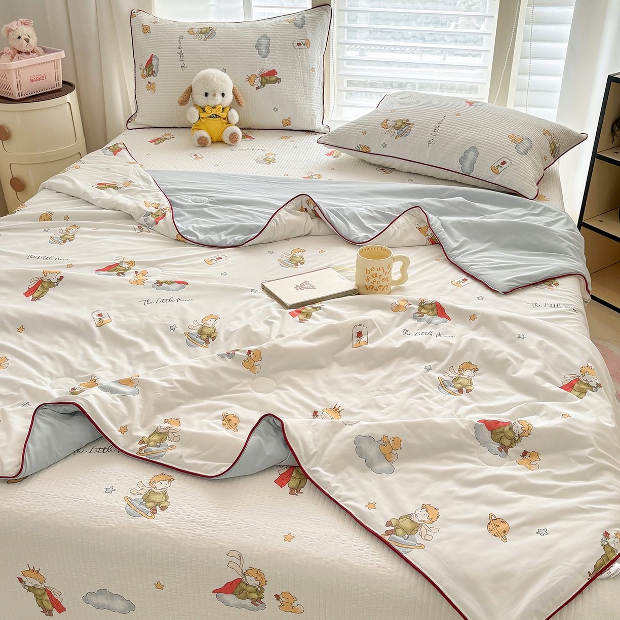 91家纺网 家纺一手货源 找家纺 优悦生活馆 2026新款麻绳款锦氨凉感丝夏被 小王子