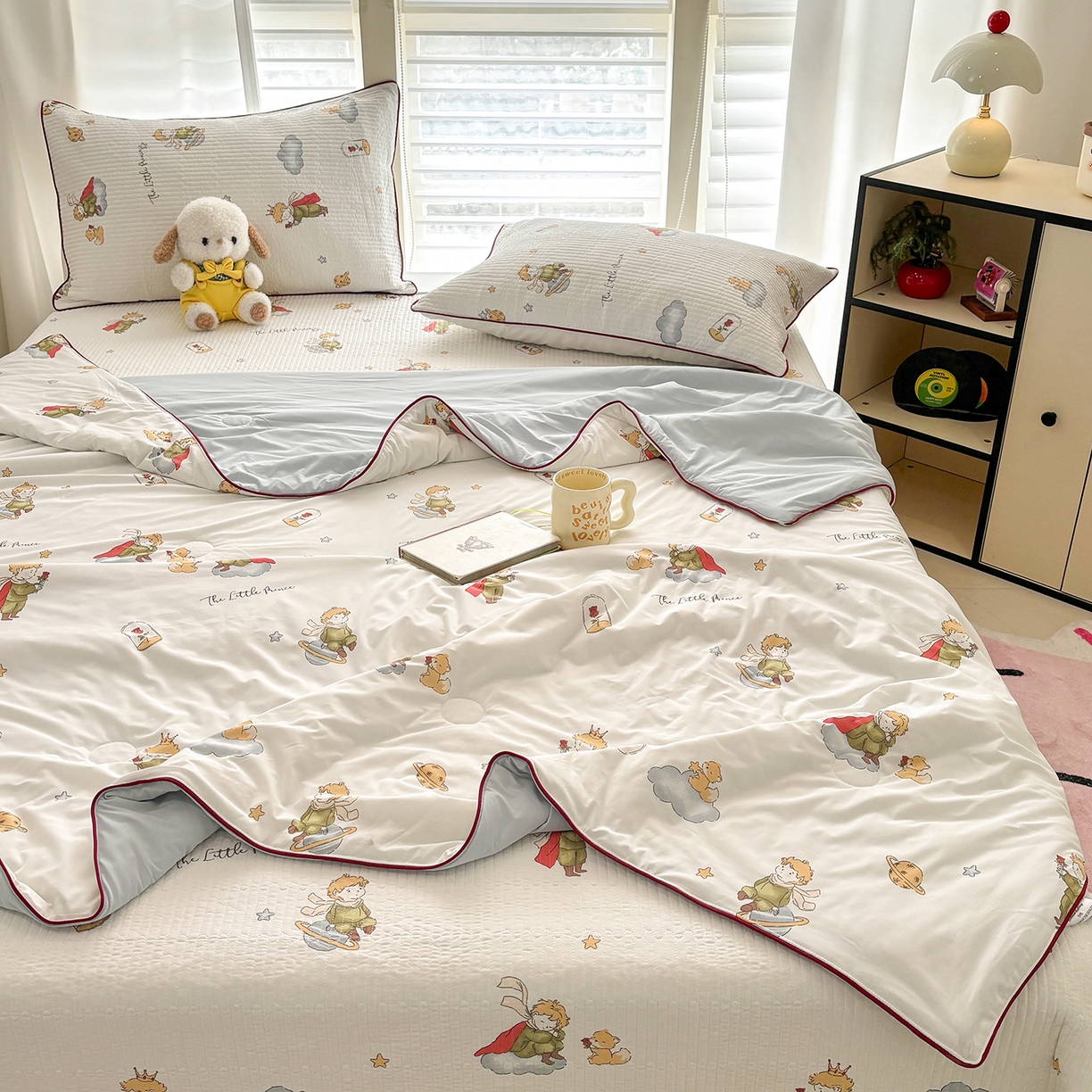 91家纺网 家纺一手货源 找家纺 优悦生活馆 2026新款麻绳款锦氨凉感丝夏被 小王子