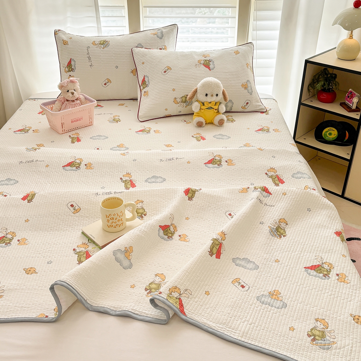 91家纺网 家纺一手货源 找家纺 优悦生活馆 2026新款麻绳款锦氨凉感丝夏被 小王子