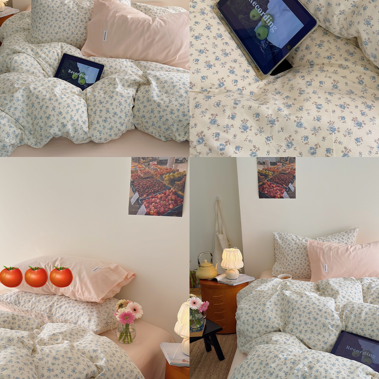 91家纺网 家纺一手货源 找家纺 （总）山茶家居-原创设计 2026新款全棉碎花系列四件套-曼岛