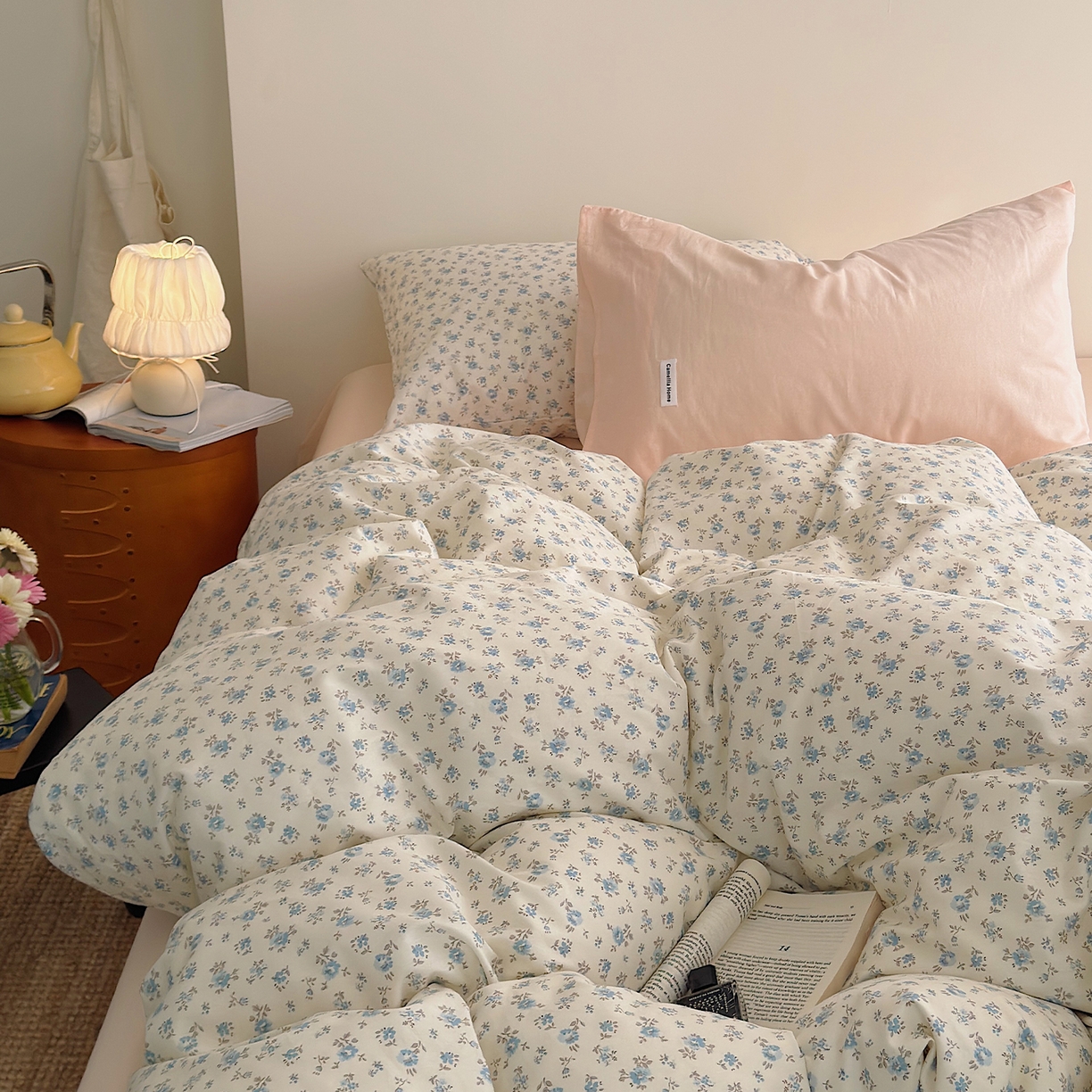 91家纺网 家纺一手货源 找家纺 （总）山茶家居-原创设计 2026新款全棉碎花系列四件套-曼岛