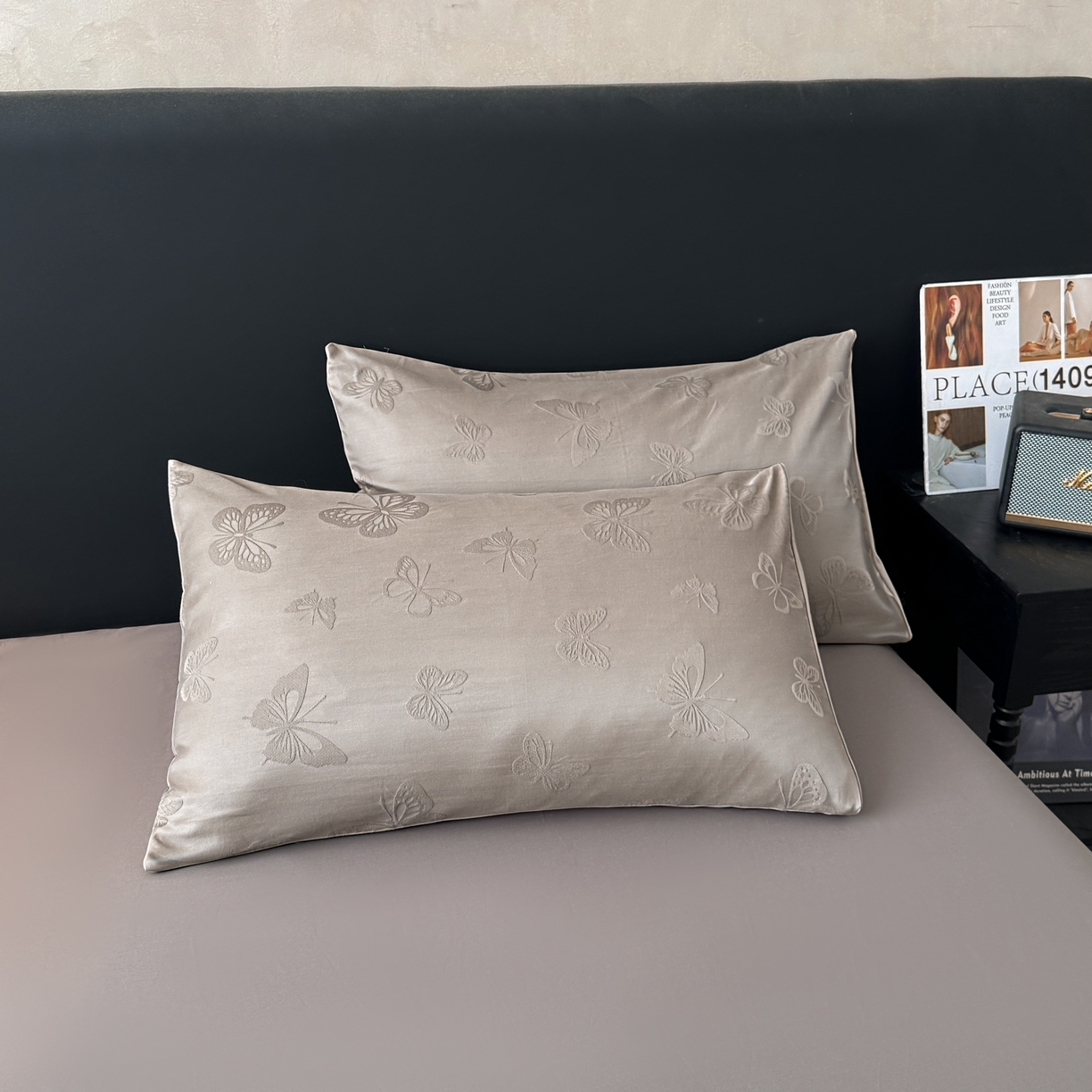 91家纺网 家纺一手货源 找家纺 乐家毛巾被（工厂自产自销） 2026春夏新款全棉60S长绒棉立体厚织提花整张棉花夏被四件套单夏被枕套夏凉被空 蝶影