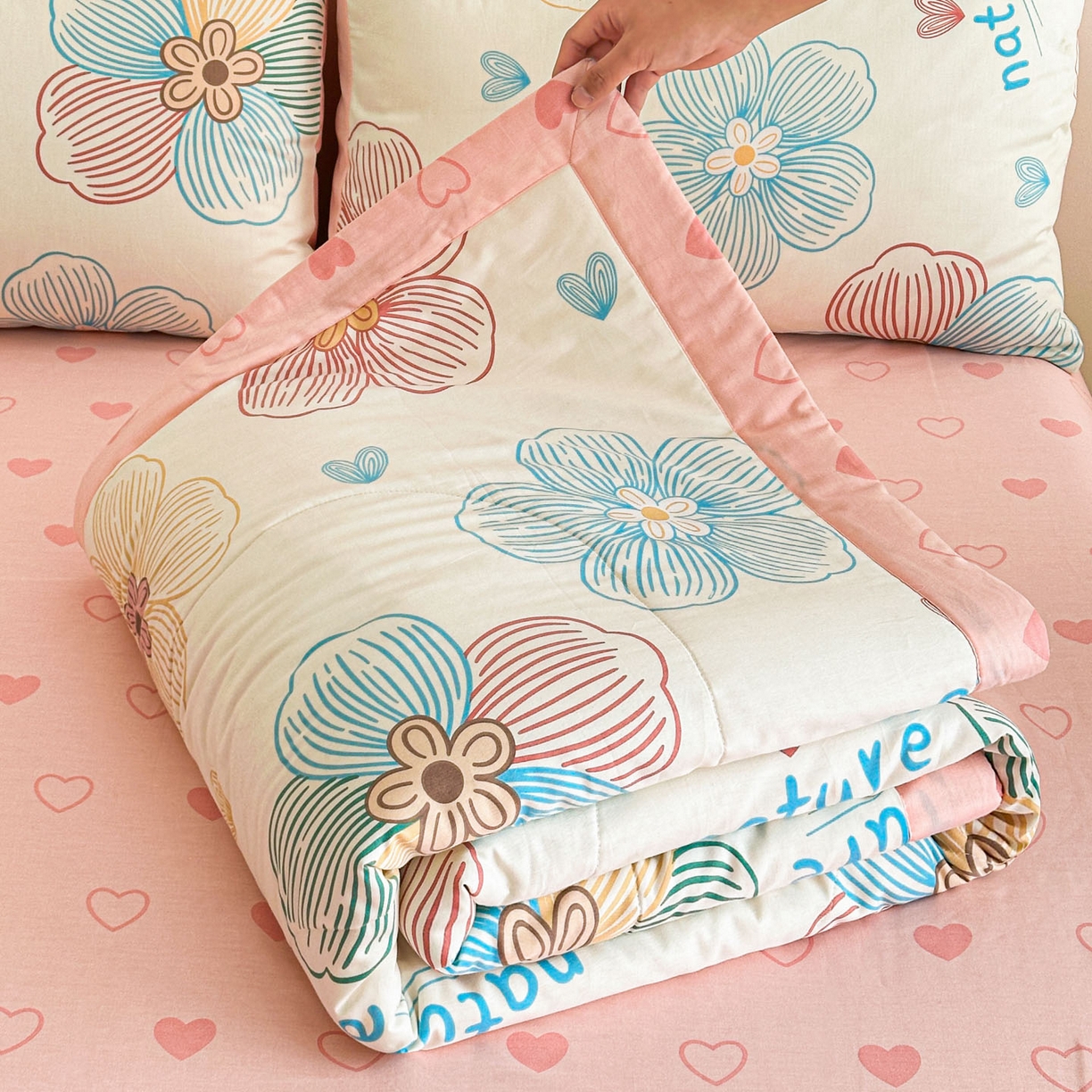 春皖家纺 2026春夏新款全棉印花夏被夏凉被空调被 缤纷