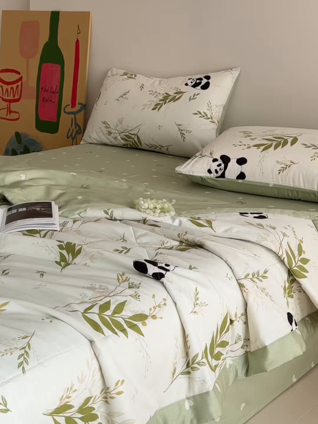 91家纺网 家纺一手货源 找家纺 春皖家纺 2026春夏新款全棉印花夏被夏凉被空调被 欢乐熊猫