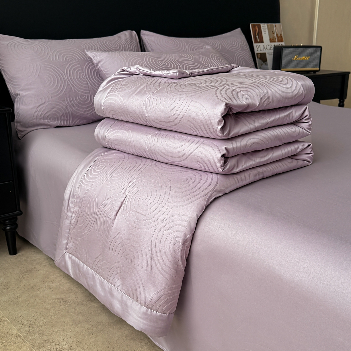 91家纺网 家纺一手货源 找家纺 乐家毛巾被（工厂自产自销） 2026春夏新款全棉60S长绒棉立体厚织提花整张棉花夏被四件套单夏被枕套夏凉被空 眠琴