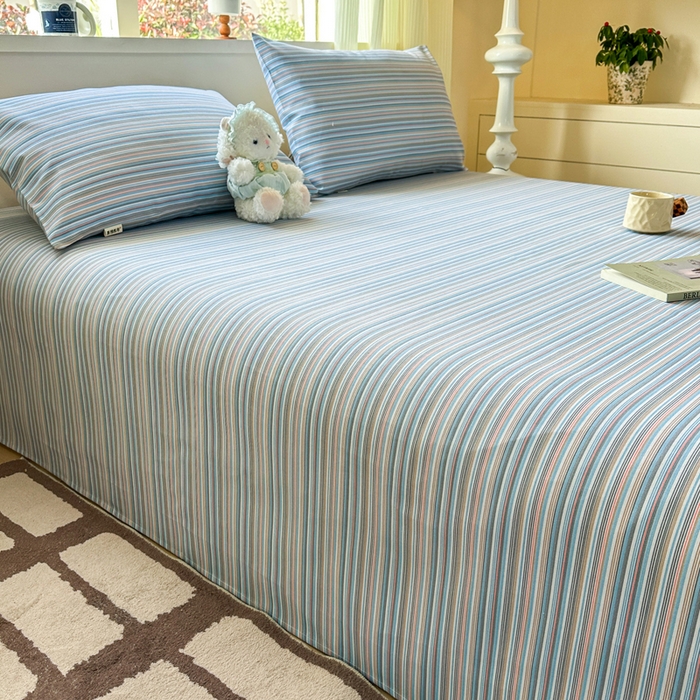 91家纺网 家纺一手货源 找家纺 羽梦家纺 2026新款老粗布床单三件套 海盐