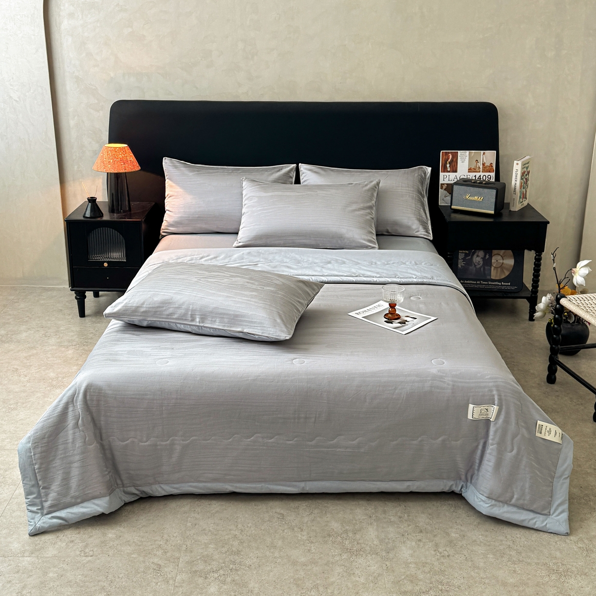 91家纺网 家纺一手货源 找家纺 乐家毛巾被（工厂自产自销） 2026春夏新款全棉60S长绒棉立体厚织提花整张棉花夏被四件套单夏被枕套夏凉被空 年轮