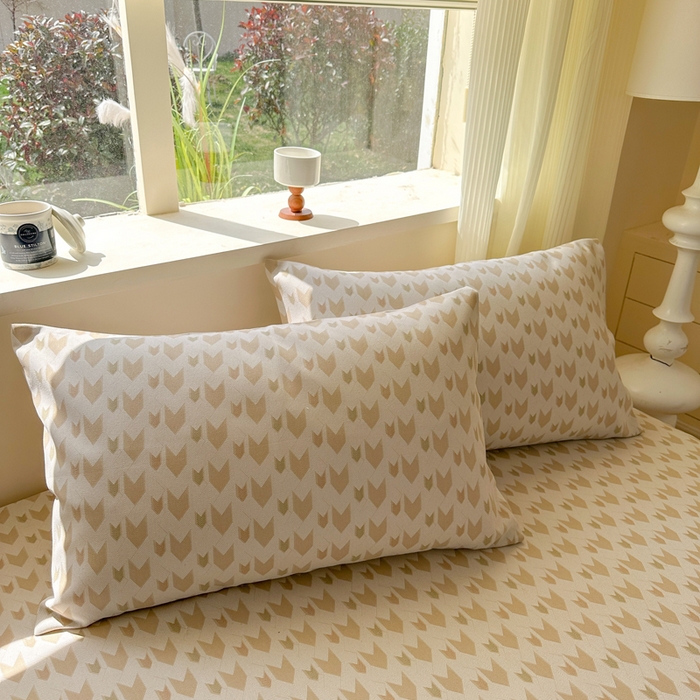 91家纺网 家纺一手货源 找家纺 羽梦家纺 2026新款老粗布床单三件套 金羽