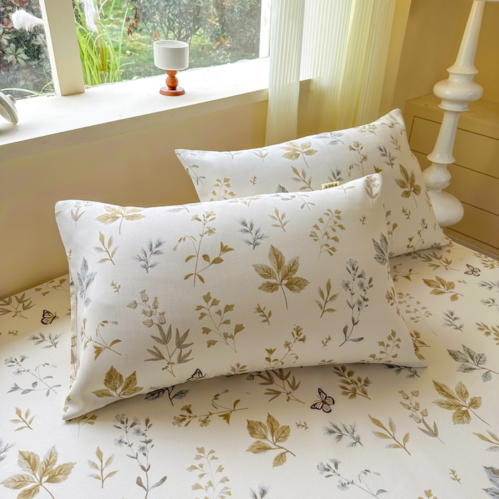 91家纺网 家纺一手货源 找家纺 羽梦家纺 2026新款老粗布床单三件套 金枝