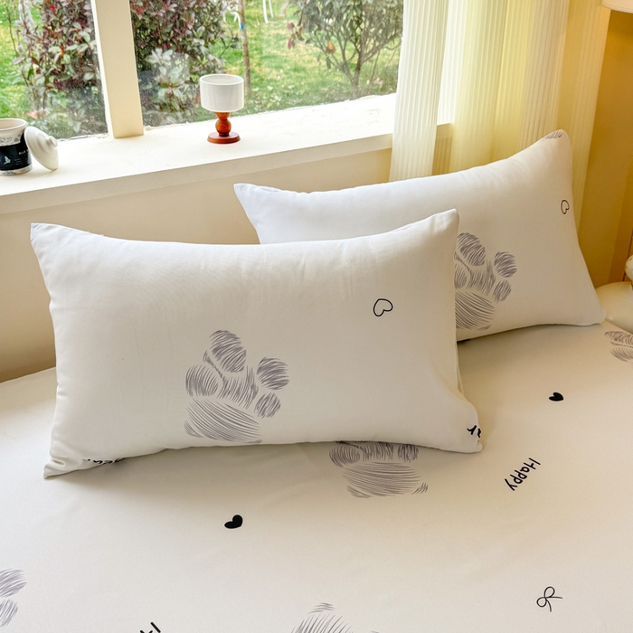 91家纺网 家纺一手货源 找家纺 羽梦家纺 2026新款老粗布床单三件套 眠熊