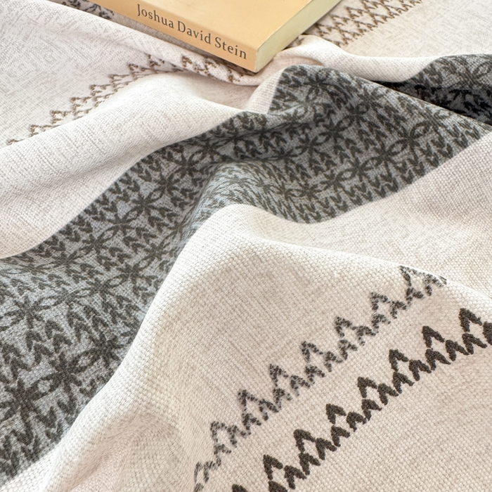 91家纺网 家纺一手货源 找家纺 羽梦家纺 2026新款老粗布床单三件套 墨痕