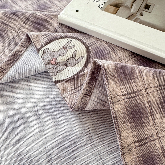 91家纺网 家纺一手货源 找家纺 羽梦家纺 2026新款老粗布床单三件套 栖兔