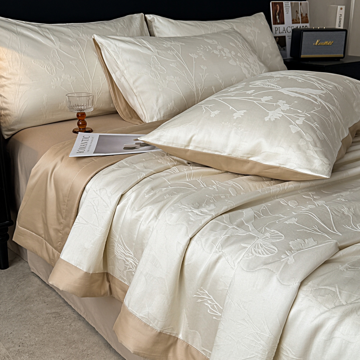 91家纺网 家纺一手货源 找家纺 乐家毛巾被（工厂自产自销） 2026春夏新款全棉60S长绒棉立体厚织提花整张棉花夏被四件套单夏被枕套夏凉被空 素纹