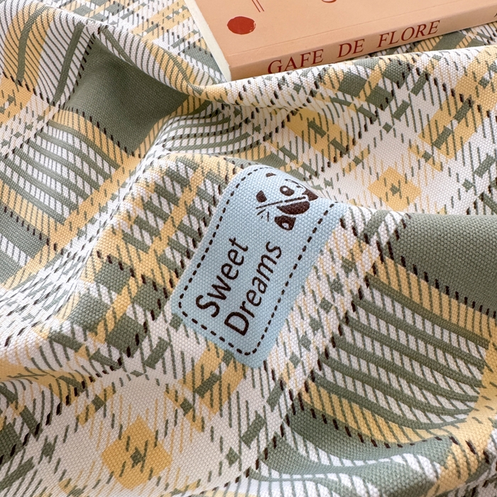 91家纺网 家纺一手货源 找家纺 羽梦家纺 2026新款老粗布床单三件套 秋格