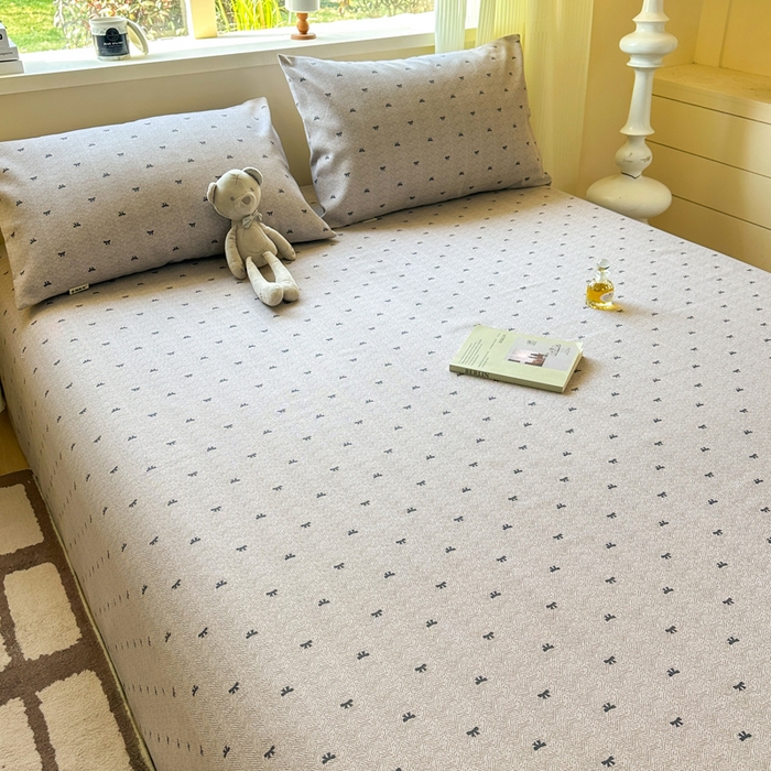 91家纺网 家纺一手货源 找家纺 羽梦家纺 2026新款老粗布床单三件套 星茅