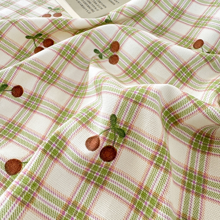 91家纺网 家纺一手货源 找家纺 羽梦家纺 2026新款老粗布床单三件套 樱格