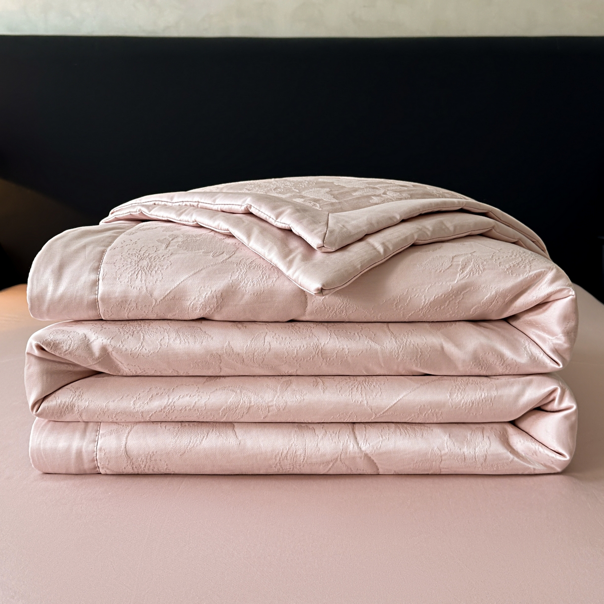 乐家毛巾被（工厂自产自销） 2026春夏新款全棉60S长绒棉立体厚织提花整张棉花夏被四件套单夏被枕套夏凉被空 昔叶