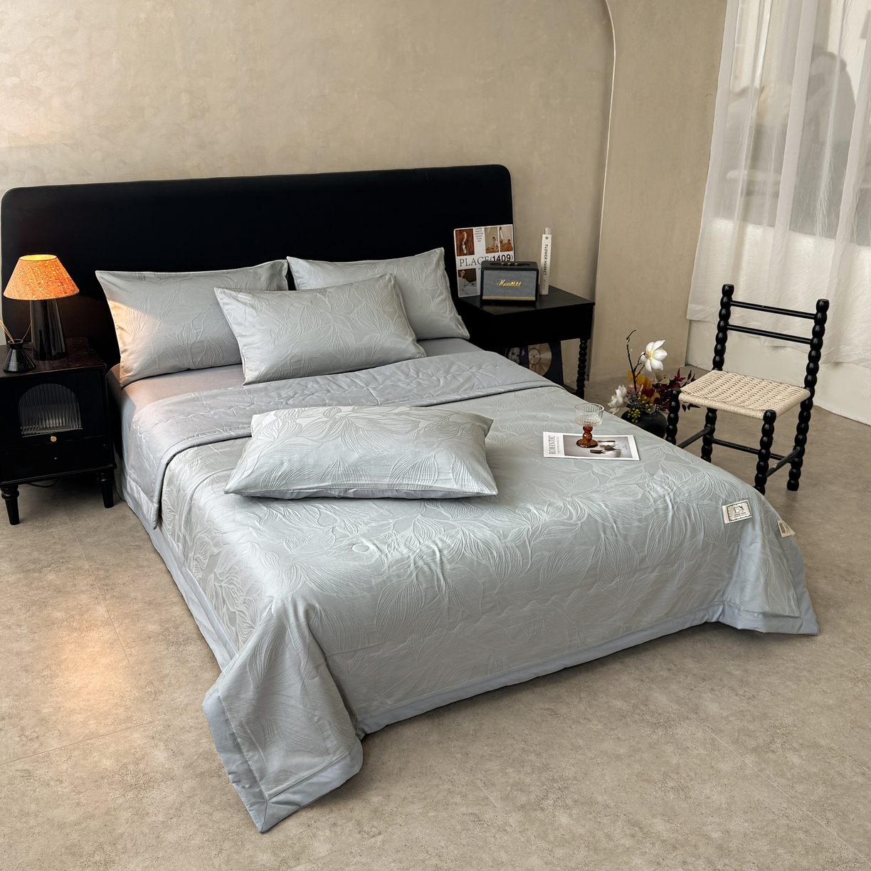 91家纺网 家纺一手货源 找家纺 乐家毛巾被（工厂自产自销） 2026春夏新款全棉60S长绒棉立体厚织提花整张棉花夏被四件套单夏被枕套夏凉被空 纤条