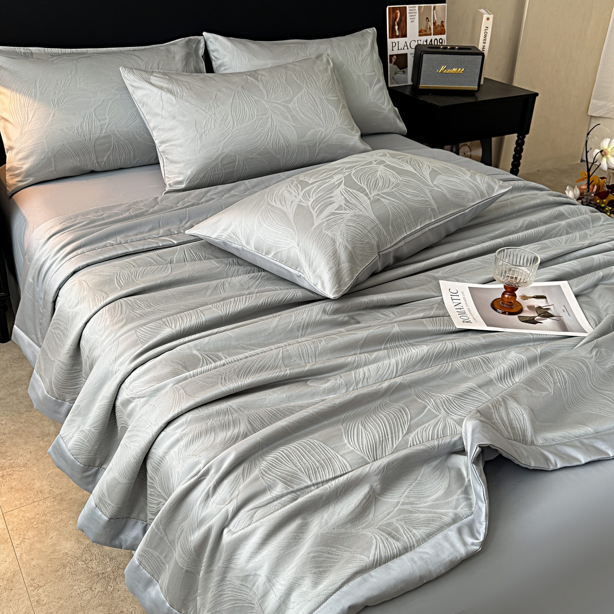 91家纺网 家纺一手货源 找家纺 乐家毛巾被（工厂自产自销） 2026春夏新款全棉60S长绒棉立体厚织提花整张棉花夏被四件套单夏被枕套夏凉被空 纤条