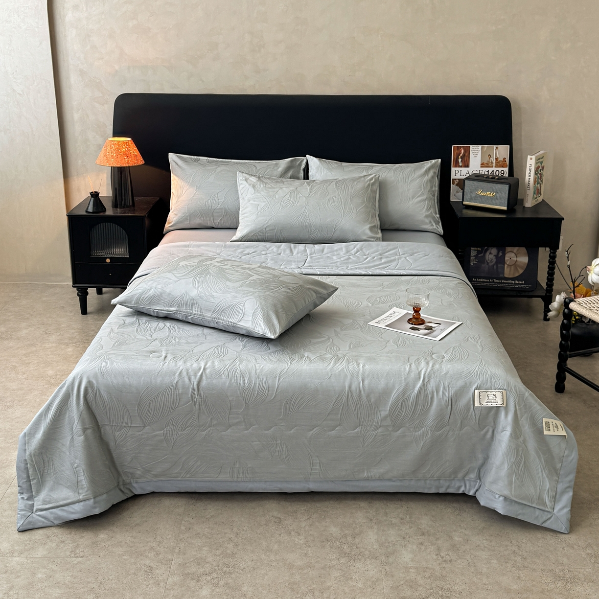 91家纺网 家纺一手货源 找家纺 乐家毛巾被（工厂自产自销） 2026春夏新款全棉60S长绒棉立体厚织提花整张棉花夏被四件套单夏被枕套夏凉被空 纤条