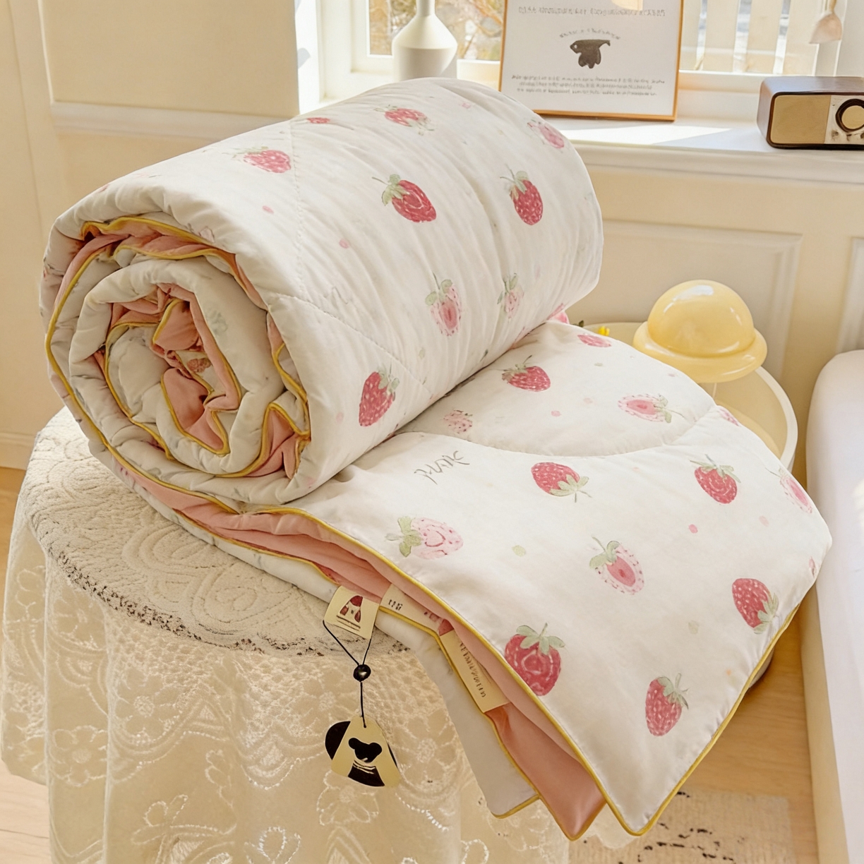 91家纺网 家纺一手货源 找家纺 （总）太阳树 2026新款A类水洗双层纱夏被大豆夏被夏凉被空调被