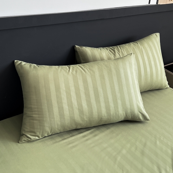 91家纺网 家纺一手货源 找家纺 蓝淋家纺 2026春夏新款贡缎提花四件套 茶青缎