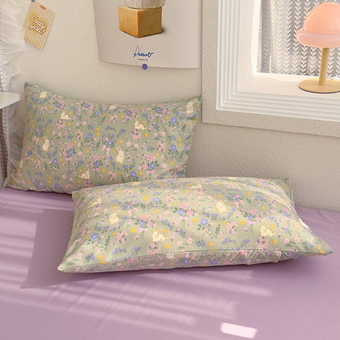 91家纺网 家纺一手货源 找家纺 太阳树 2026新款A类水洗双层纱夏被大豆夏被夏凉被空调被 花园兔