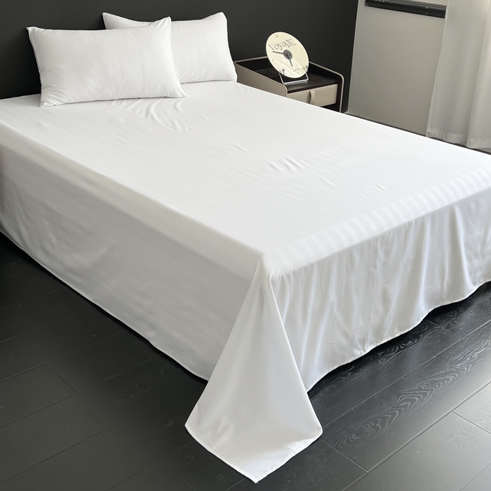 91家纺网 家纺一手货源 找家纺 蓝淋家纺 2026春夏新款贡缎提花四件套 云白缎