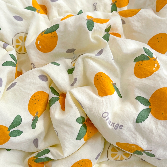 91家纺网 家纺一手货源 找家纺 太阳树 2026新款A类水洗双层纱夏被大豆夏被夏凉被空调被 小橘子