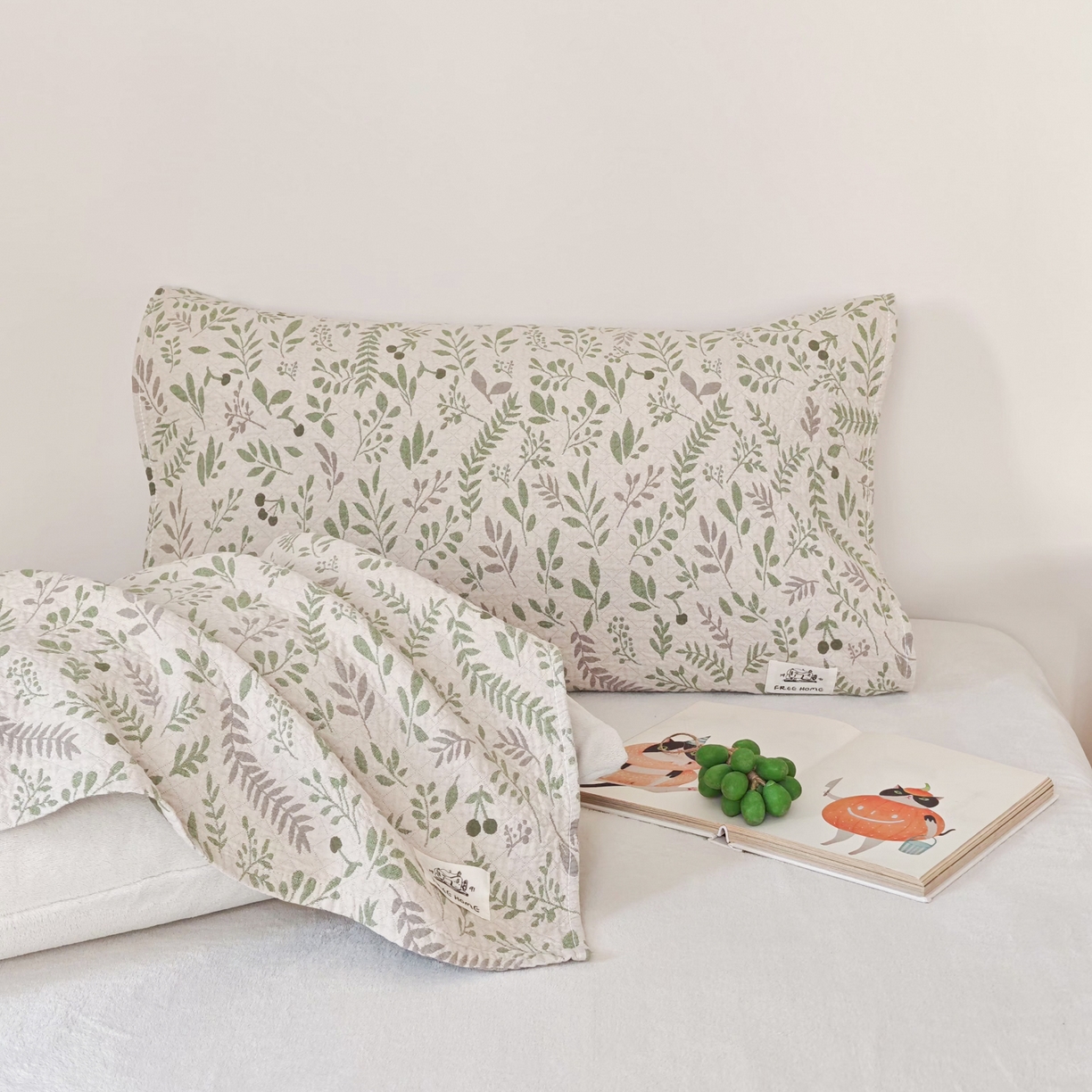 91家纺网 家纺一手货源 找家纺 沐瑟家纺  2026新款安心棉纯棉纱布枕巾 知言