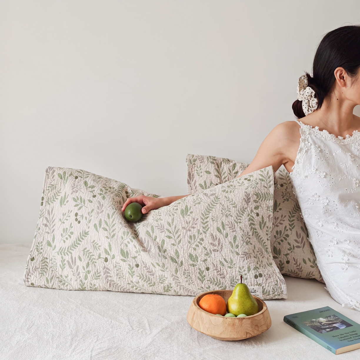 沐瑟家纺  2026新款安心棉纯棉纱布枕巾 知言