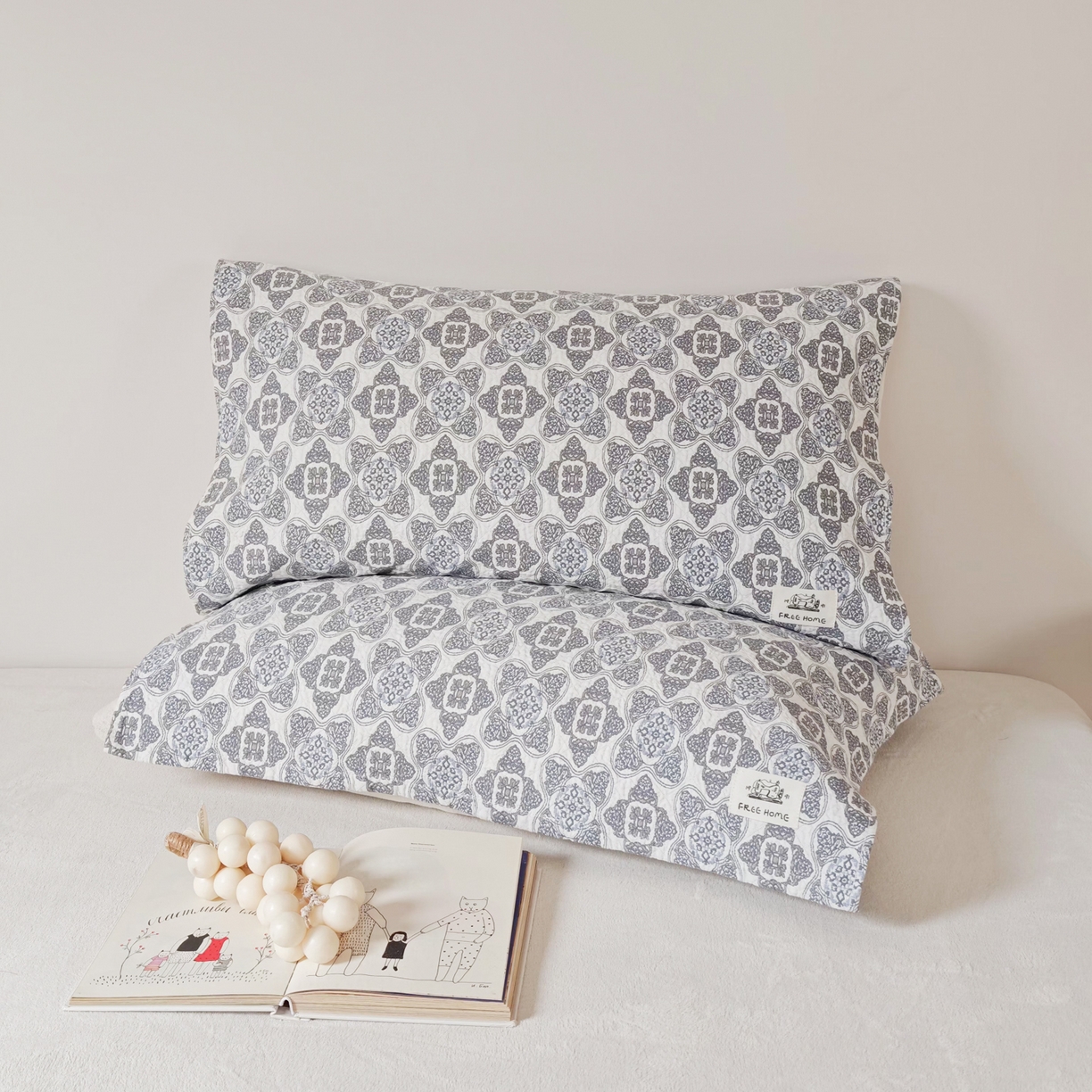 91家纺网 家纺一手货源 找家纺 沐瑟家纺  2026新款安心棉纯棉纱布枕巾 隅方糖