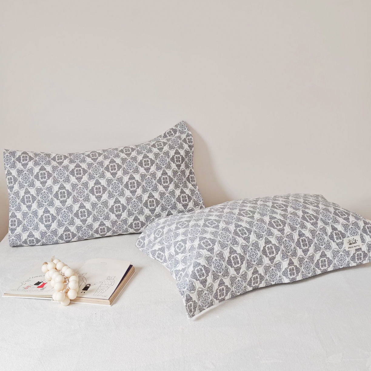 91家纺网 家纺一手货源 找家纺 沐瑟家纺  2026新款安心棉纯棉纱布枕巾 隅方糖