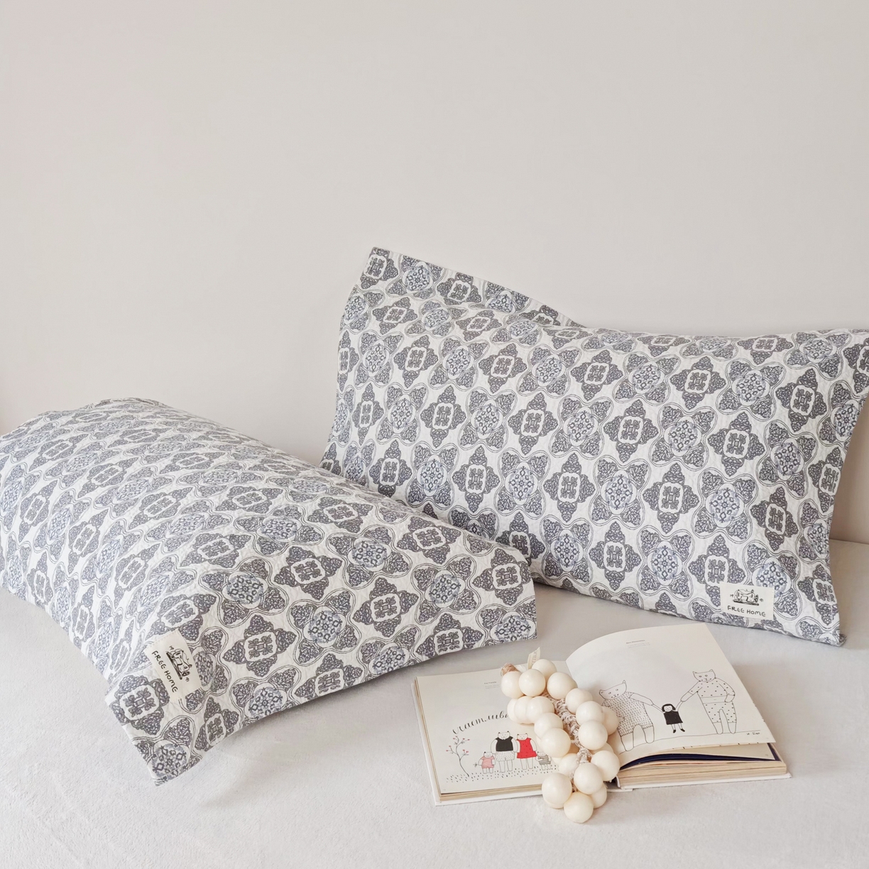 91家纺网 家纺一手货源 找家纺 沐瑟家纺  2026新款安心棉纯棉纱布枕巾 隅方糖