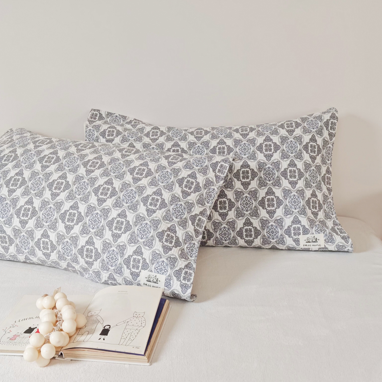 91家纺网 家纺一手货源 找家纺 沐瑟家纺  2026新款安心棉纯棉纱布枕巾 隅方糖