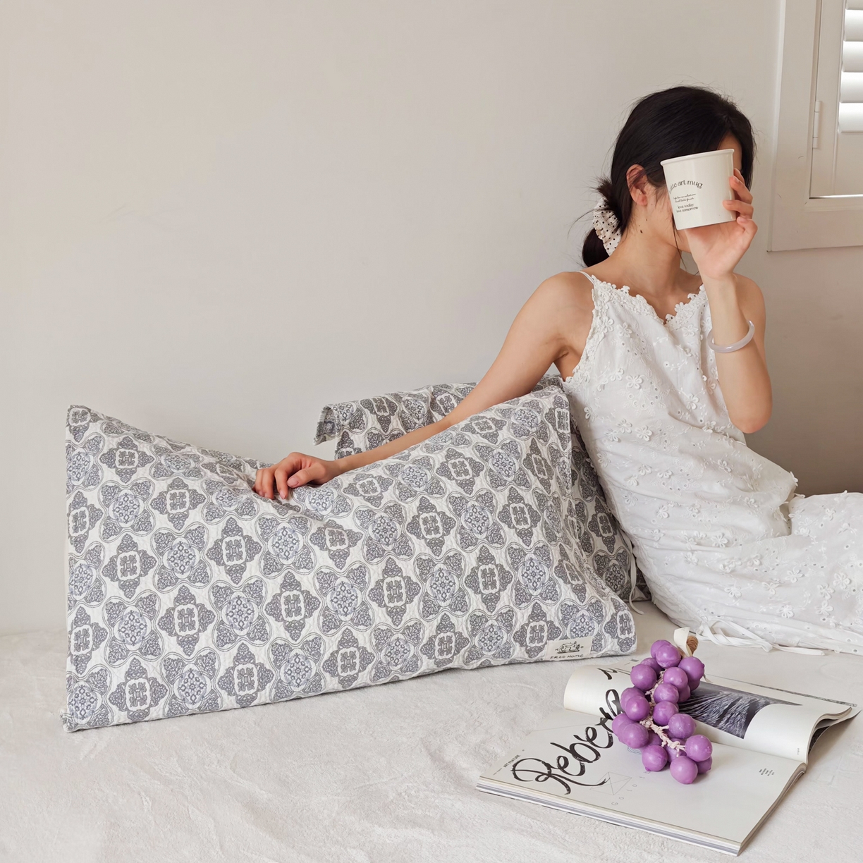 91家纺网 家纺一手货源 找家纺 沐瑟家纺  2026新款安心棉纯棉纱布枕巾 隅方糖