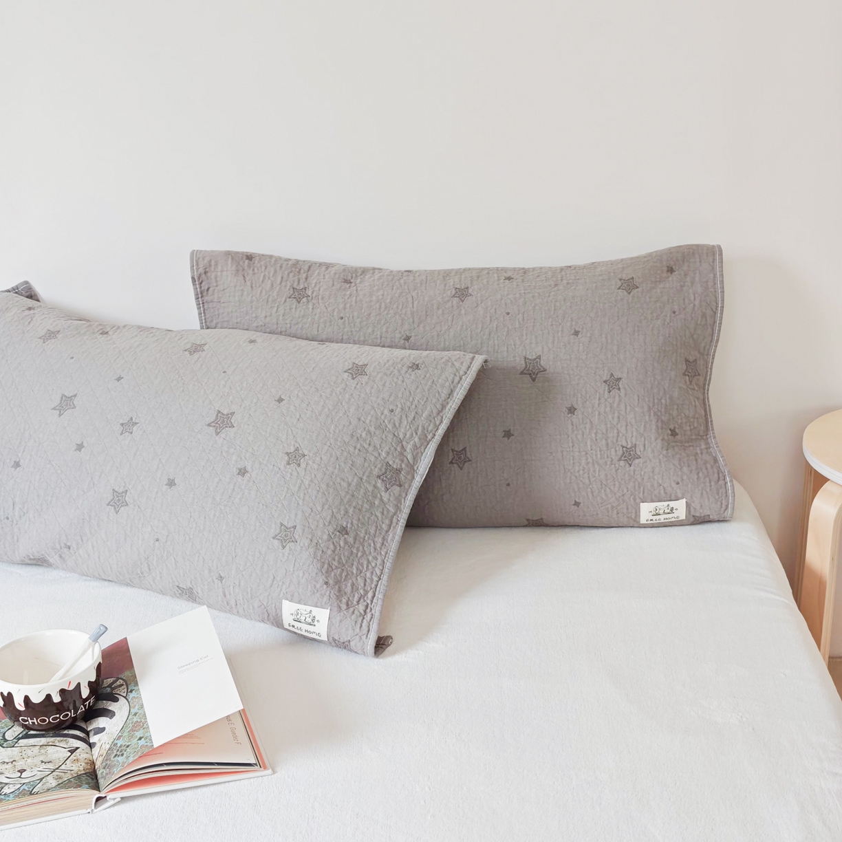 91家纺网 家纺一手货源 找家纺 沐瑟家纺  2026新款安心棉纯棉纱布枕巾 星点