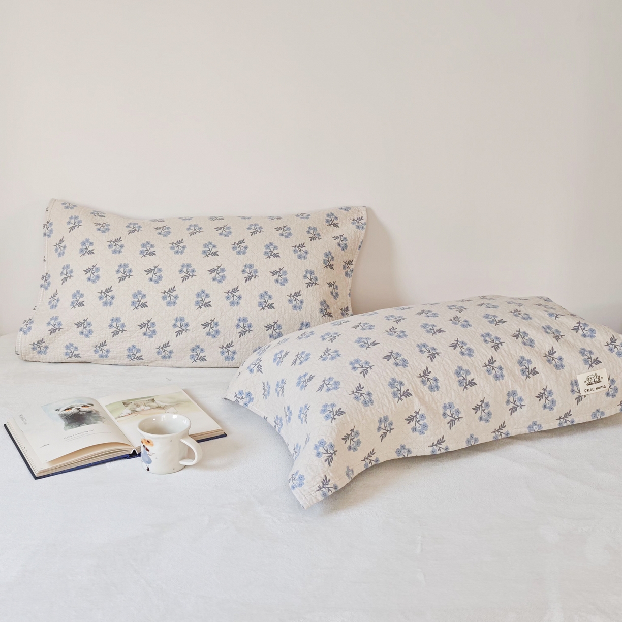 91家纺网 家纺一手货源 找家纺 沐瑟家纺  2026新款安心棉纯棉纱布枕巾 小花心