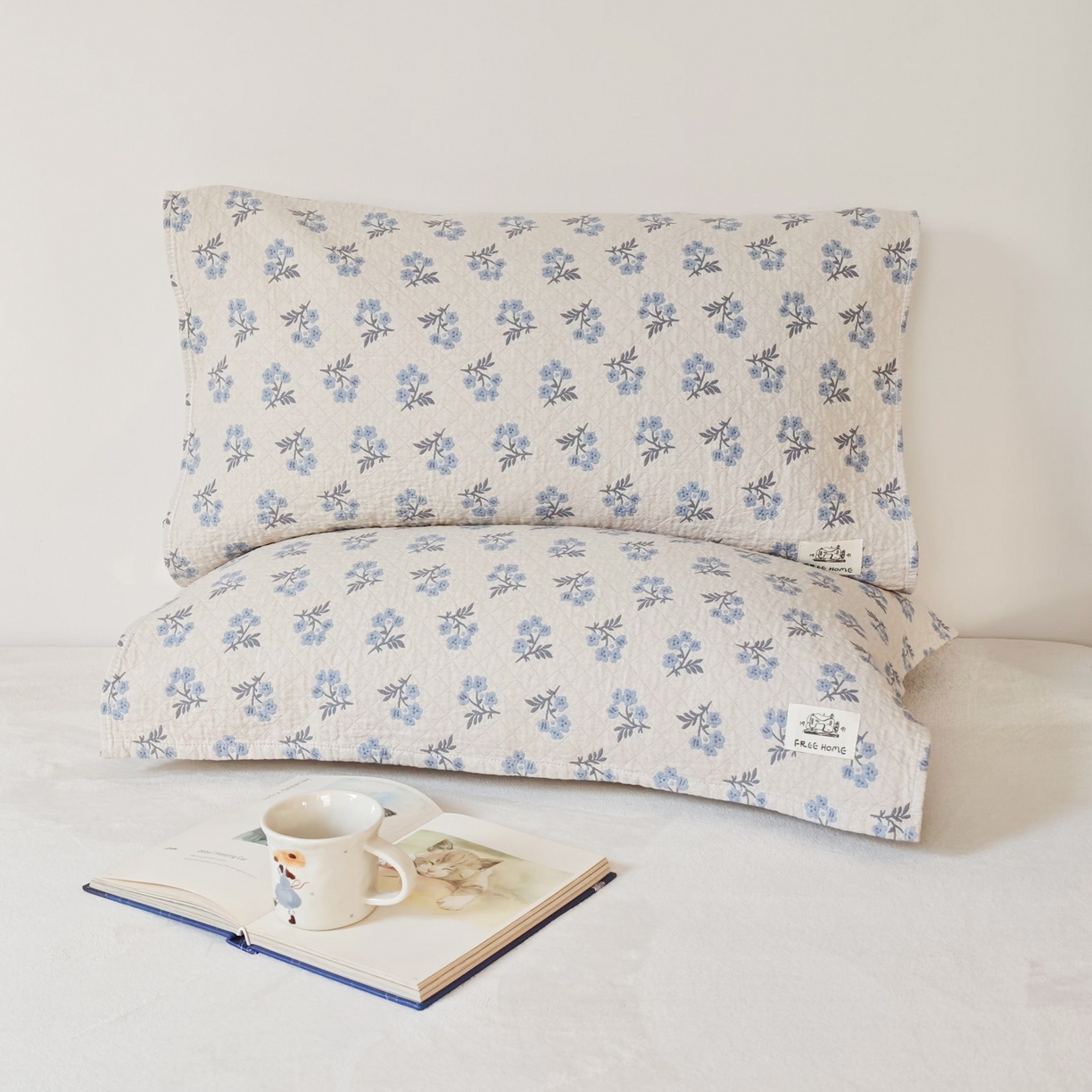 91家纺网 家纺一手货源 找家纺 沐瑟家纺  2026新款安心棉纯棉纱布枕巾 小花心